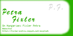 petra fixler business card